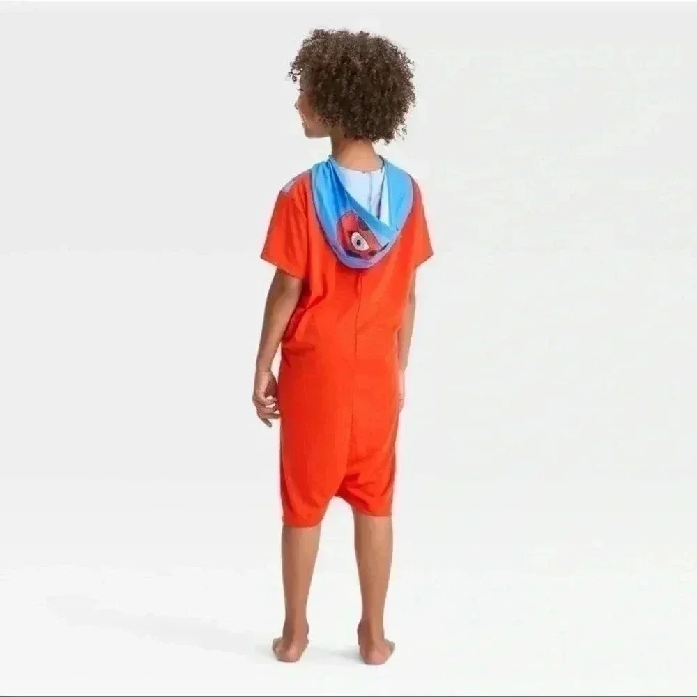 Miraculous Ladybug Zag Heroez Hooded Suit Red Blue Short Sleeve 4/5 Kids‎ PJs